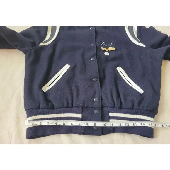 Vintage Abington Heights Cheerleader Varsity Jacket Capt Erin 60s 70s 80s Size L